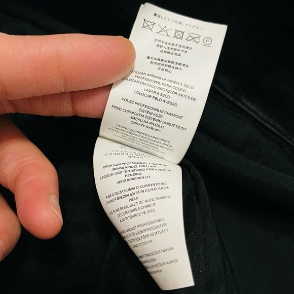 Like New MICHAEL Michael Kors Studdded Belt Biker Jacket 100% Real Lamb Leather - Picture 14 of 14